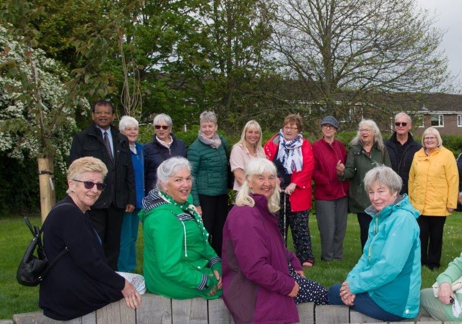 The day the tree was planted, u3a members and councillors
